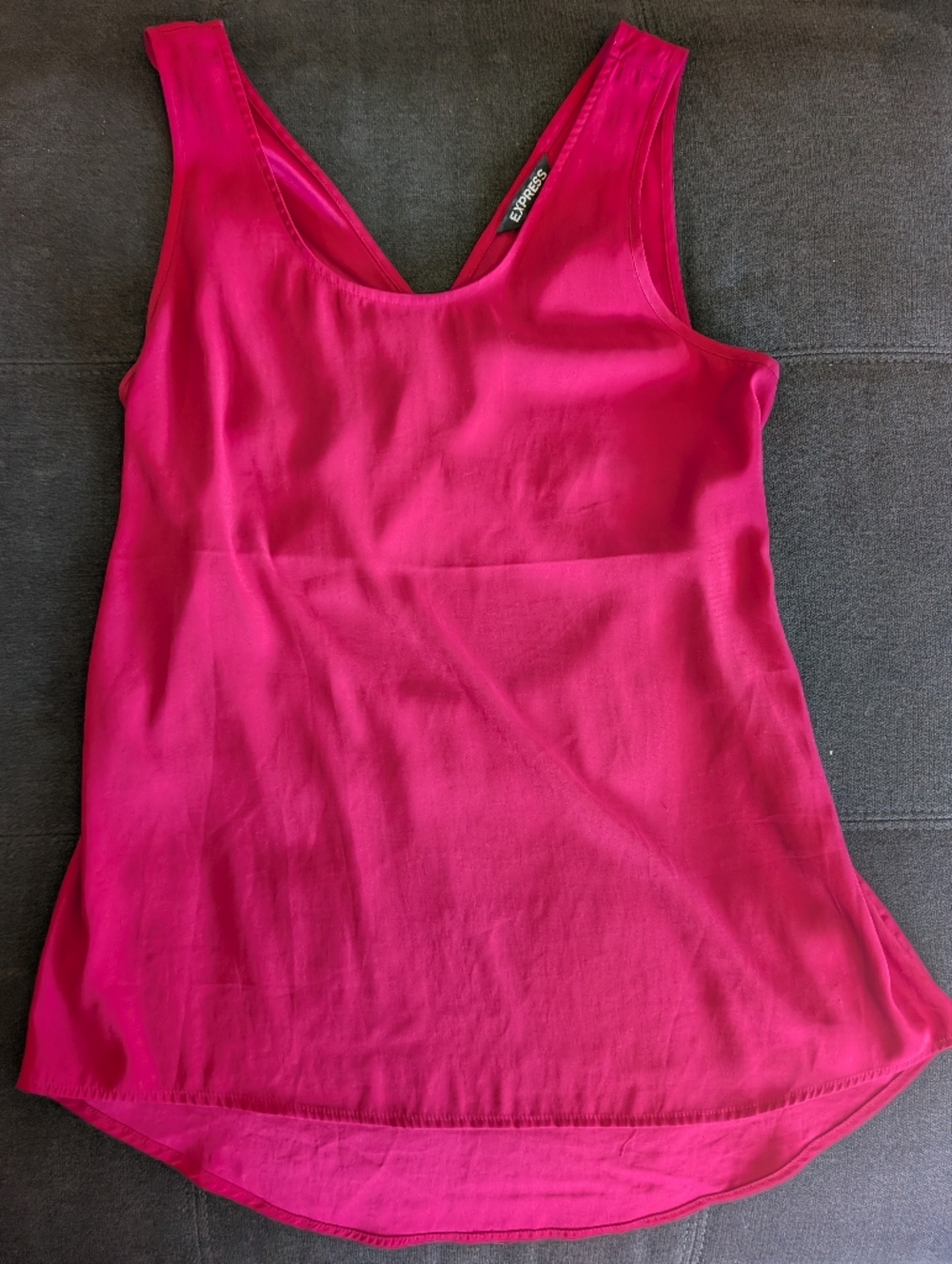Express Red, Flirty Open Back Tank Top